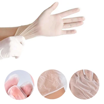 

100pcs Home Kitchen Salon Safety Equipment Anti Slip Disposable Gloves PVC Household Medical Supplies Science Experiment