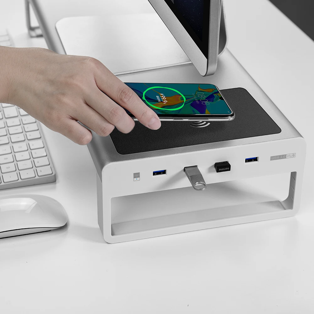 4 USB концентратора 3 0 с поддержкой передачи данных металлический алюминиевый