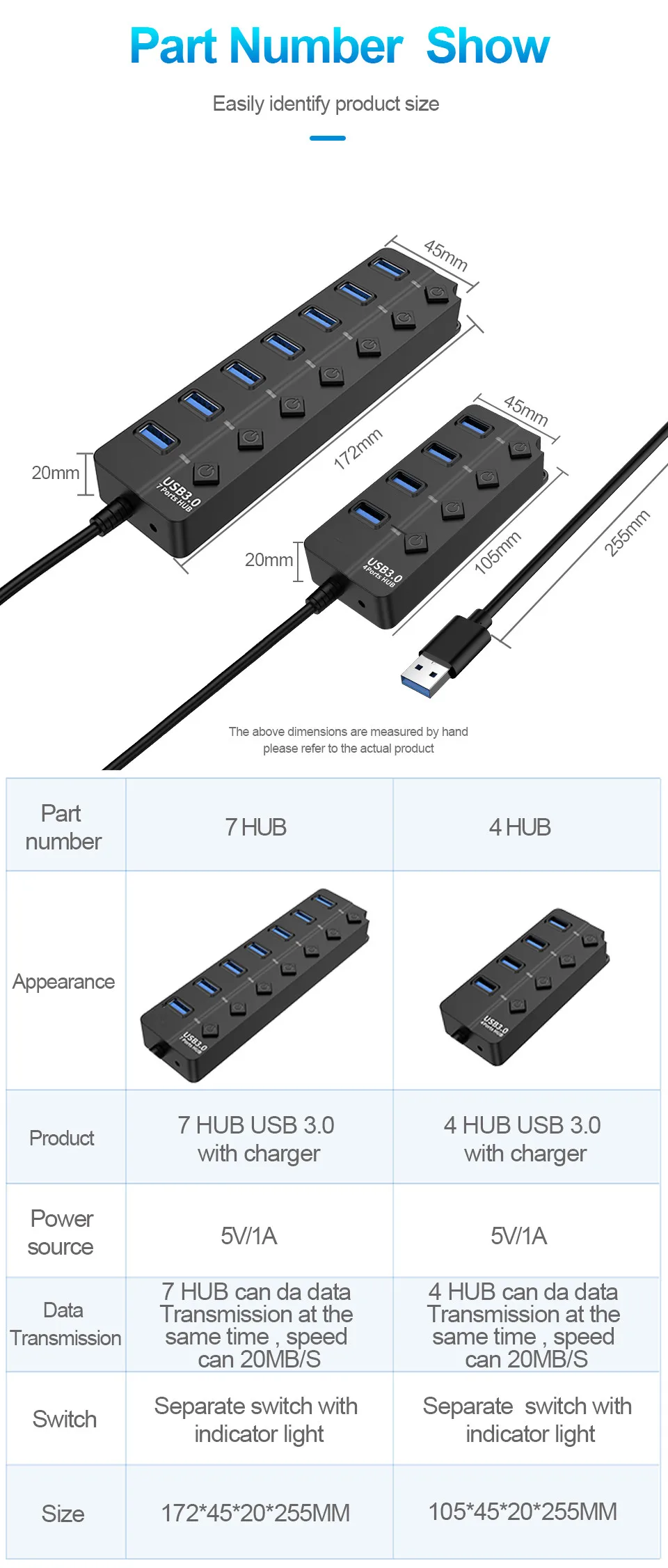 Acessórios para Computador 3.0 de Alta Velocidade ou 7 Portas Divisor on - Off Multi-laptop pc Hub Usb 3.0 4 9 Computador e Escritório