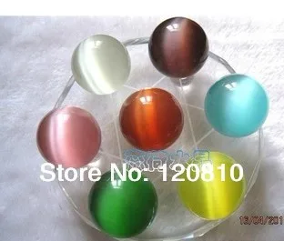 

38mm Crystal opal glass water ball +base stand 7 color
