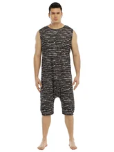 

Men's Starry Sky Hanging-Backed Sleeveless Casual Jumpsuit Pajamas Home Wear adult onesies mens jumpsuit