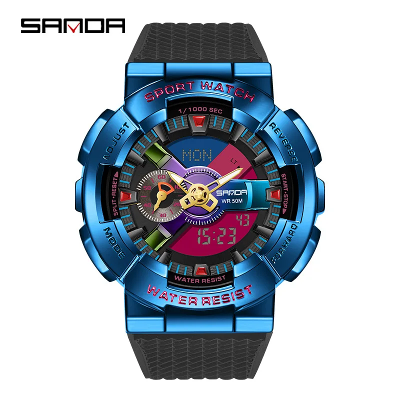 Luxury Brand Digital Watch Creative Men's Dualdisplay Synchronous