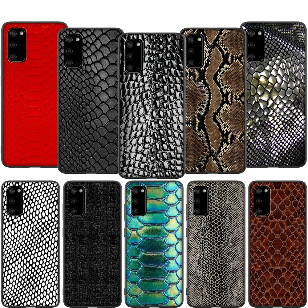Мягкий силиконовый чехол Lavaza из змеиной кожи для Samsung A01 A11 A21 A41 A2 Core A20e A70s J4 J7 Duo J6 J8