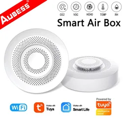 Tuya – détecteur intelligent de CO2 et de gaz, avec Wifi, détecteur automatique de la qualité de l'air, alarme, détecteur de température et d'humidité 