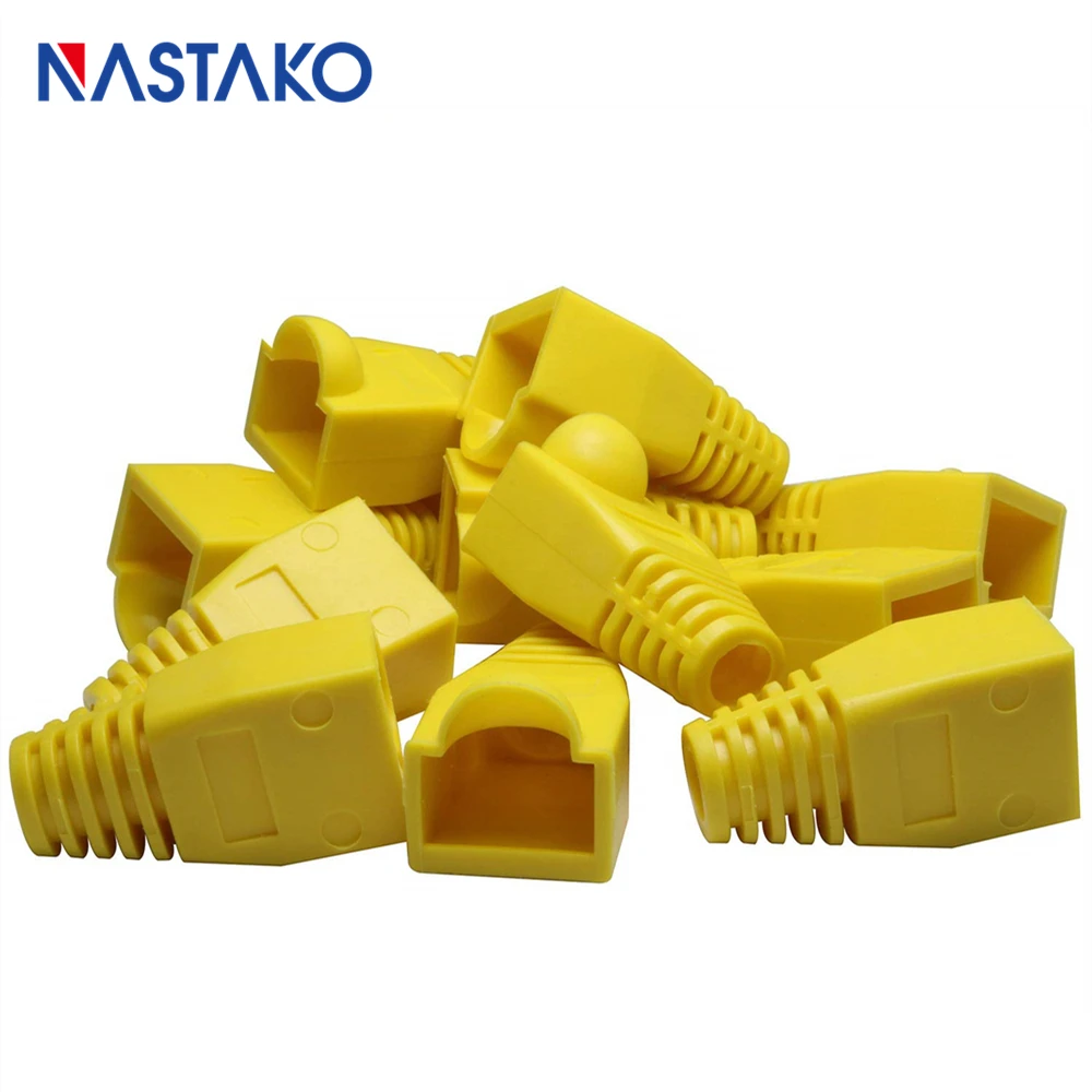 이더넷 케이블 커넥터 캡 부츠, 네트워크 모듈러 플러그 캡 커버, 노란색, 6.0mm Cat5 Cat5e Cat6 RJ45