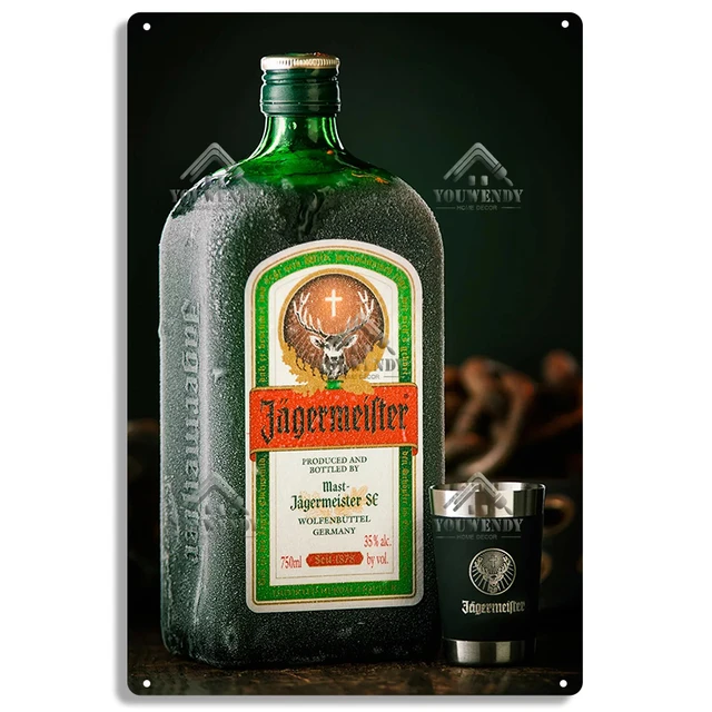 Jagermeister Liqueur Vintage Metal Plaque Retro Alcohol Tin Signs Yege Holy Deer Wine Metal Plate Pub Bar Man Cave Wall Decor 52217