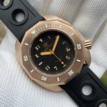 

2022 STEELDIVE Bronze Wristwatch SD1946S 1000M Waterproof Fire Pattern Black Surface Unique Design Dive Watch Spot Free Shipping