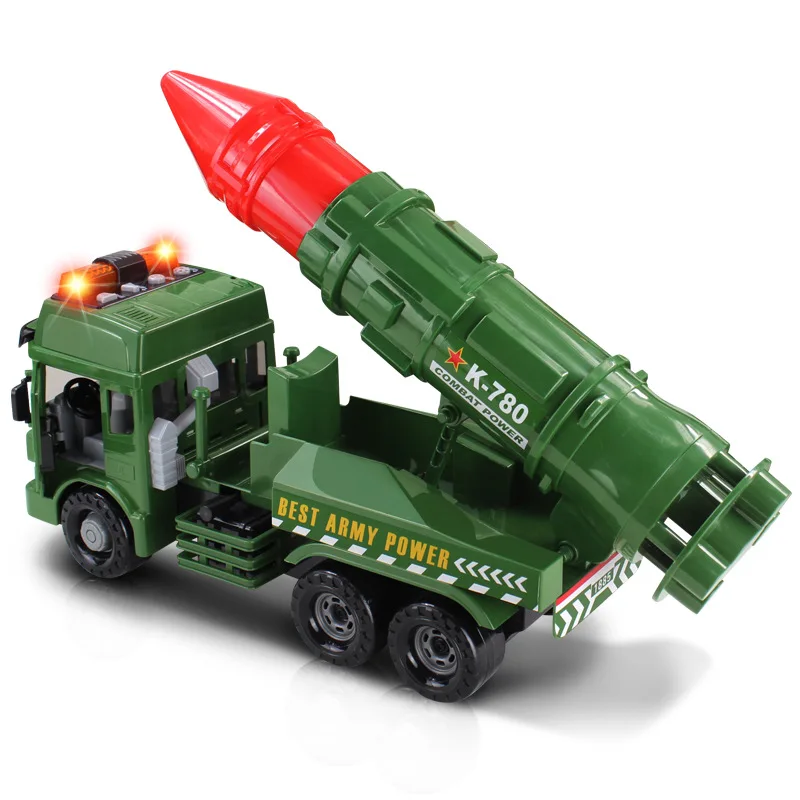 

Yue Fei 1885 LEFEI Mortars Rocket Laucher Military Series Drop-resistant Inertia Engineering Vehicle Chicken Model Toy