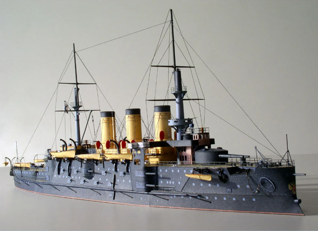 3D Oslabya Battleship Бумажная модель сделай сам 1:250 российский флот ручной работы военный