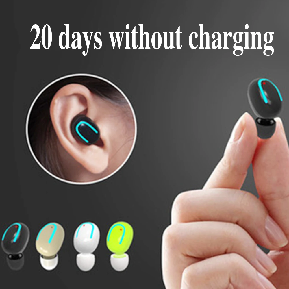 Q13 TWS Bluetooth Headset Mini Single Ear Wireless Stereo Earphone Headset Earphones BT5 0 Charging Box with Mic for Smartphones