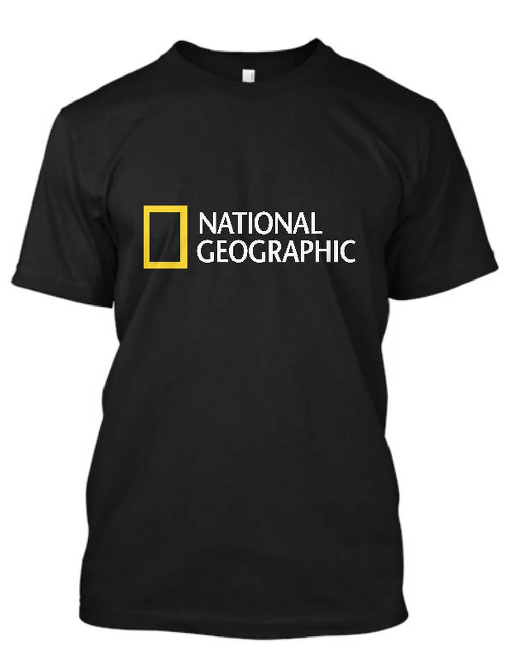 Новая мужская футболка с коротким рукавом и логотипом National Geographic черная размер S