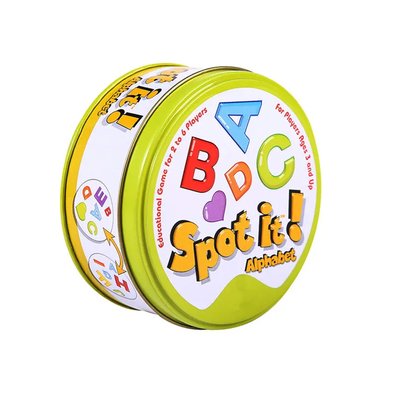 Spot It-juguete de Iron Box, divertido, familiar, Hip, juego de mesa, regalo, vacaciones, tarjeta de entretenimiento