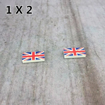 

U.S.A Britain National Flag Map Military Brick City MOC Building blocks Parts playmobil Figures Childrens Mini Toy