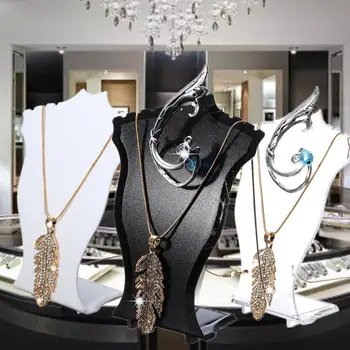 

3 Colors Mannequin Necklace Jewelry Pendant Display Stand Holder Show Decorate Jewelry Display Shelf 2020 New