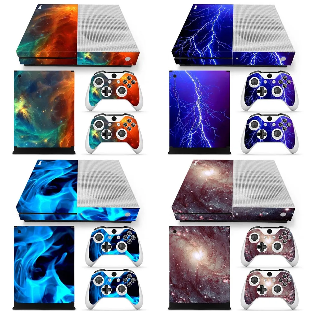 Nuovi Adesivi Teschio Per Xbox One S Slim Console Kinect Vinyl Sticker Decal + 2 Controller Skin Sticker Per Xbox One Slim
