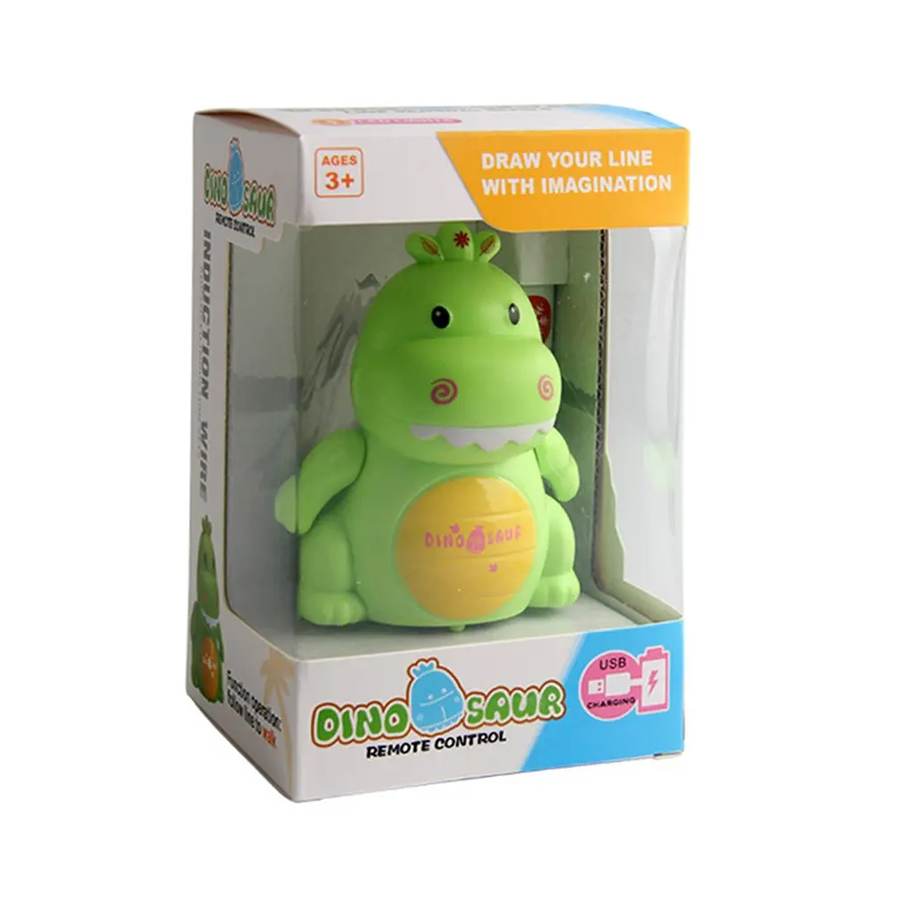 New Strange Line Sensor Pen Dinosaur USB Charging Light Music With Pen Model Toy Children Beautiful Birthday Gift For Kids