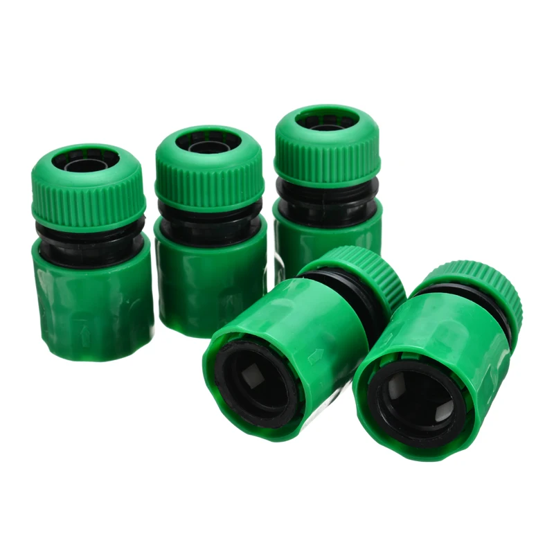 5pcs 1/2 " Green Hose Joint Coupling Connector Plastic Water Hose