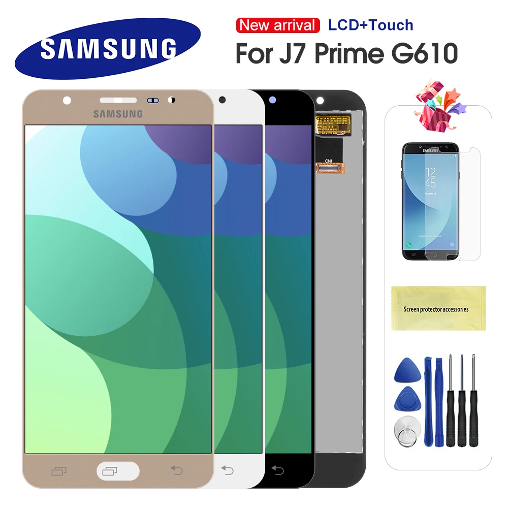 

5.5'' LCD For SAMSUNG GALAXY J7 Prime LCD G610 G610F G610M Display Touch Screen Digitizer Assembly Single/Double Hole