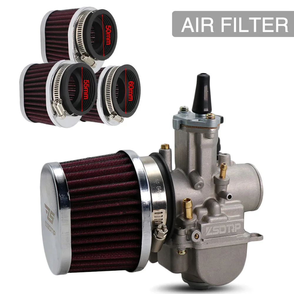 Filtro aria moto universale Alconstar 38 42 45 50 55 60mm per filtro  aspirazione aria carburatore PWK 21/24/26/28/30/32/33/34/35