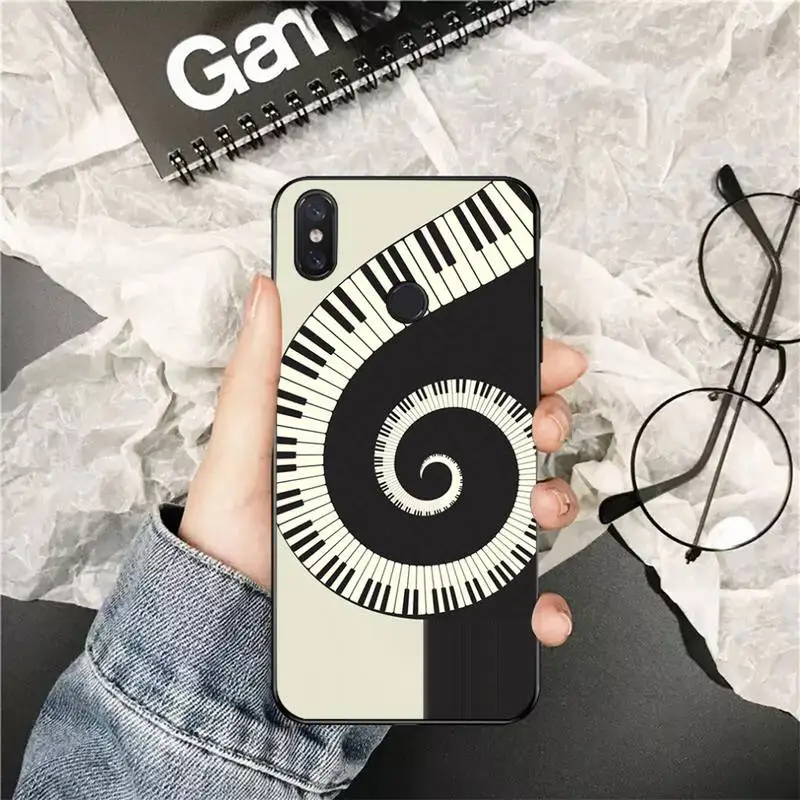 xiaomi leather case handle YNDFCNB Music piano keyboard Soft Phone Case Capa for Xiaomi Redmi 5 5Plus 6 6A 4X 7 7A 8 8A 9 Note 5 5A 6 7 8 8Pro 8T 9 best flip cover for xiaomi Cases For Xiaomi