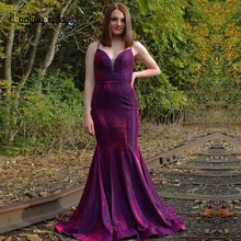 Элегантные вечерние платья, платье Русалка на бретельках, женские вечерние платья с длинным v-образным вырезом, вечерние платья для выпускного вечера, Vestidos De Fiesta