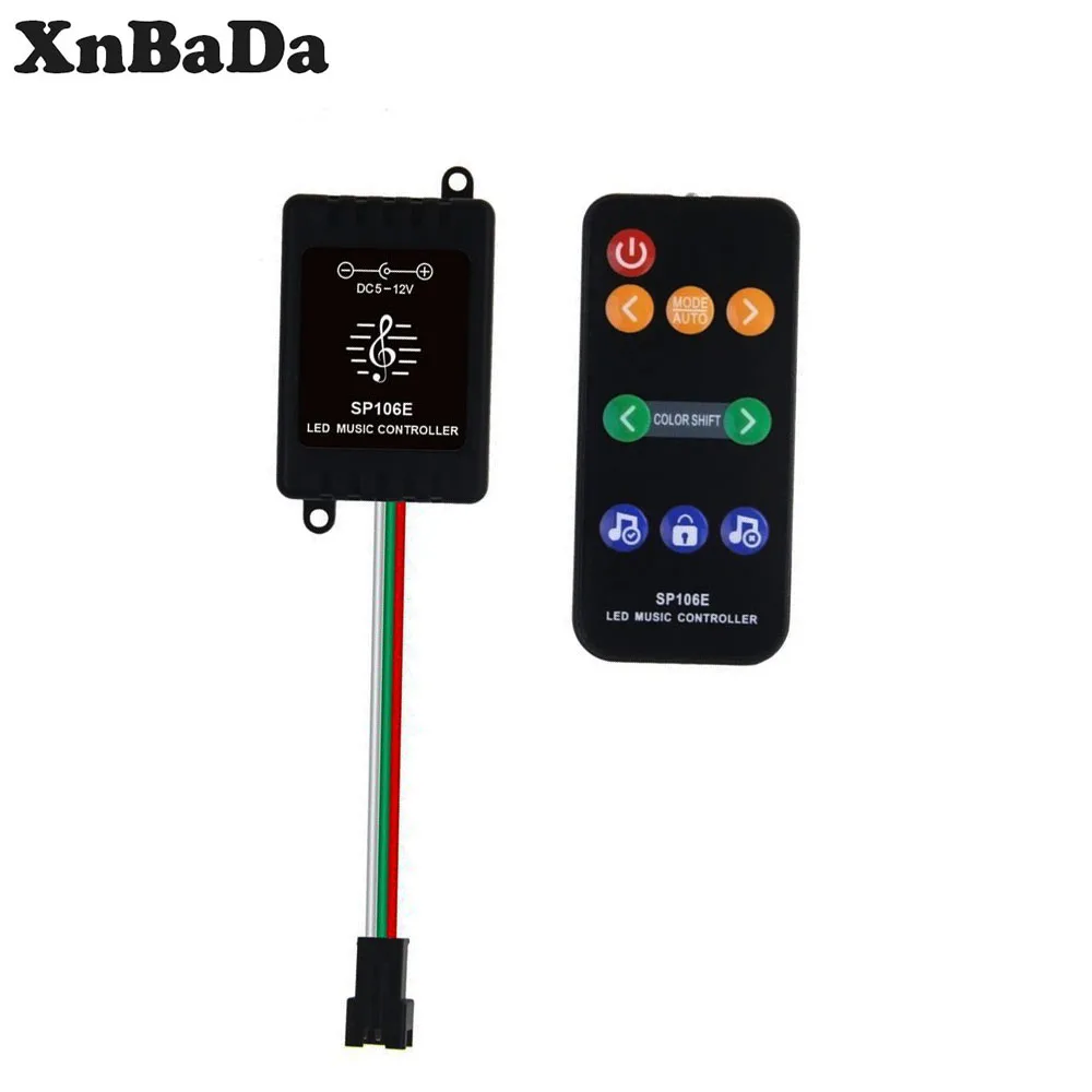 Светодиодная RGB лента DC5 12V SP106E музыкальный контроллер с 9 клавишами WS2811 /WS2812B /SK6812