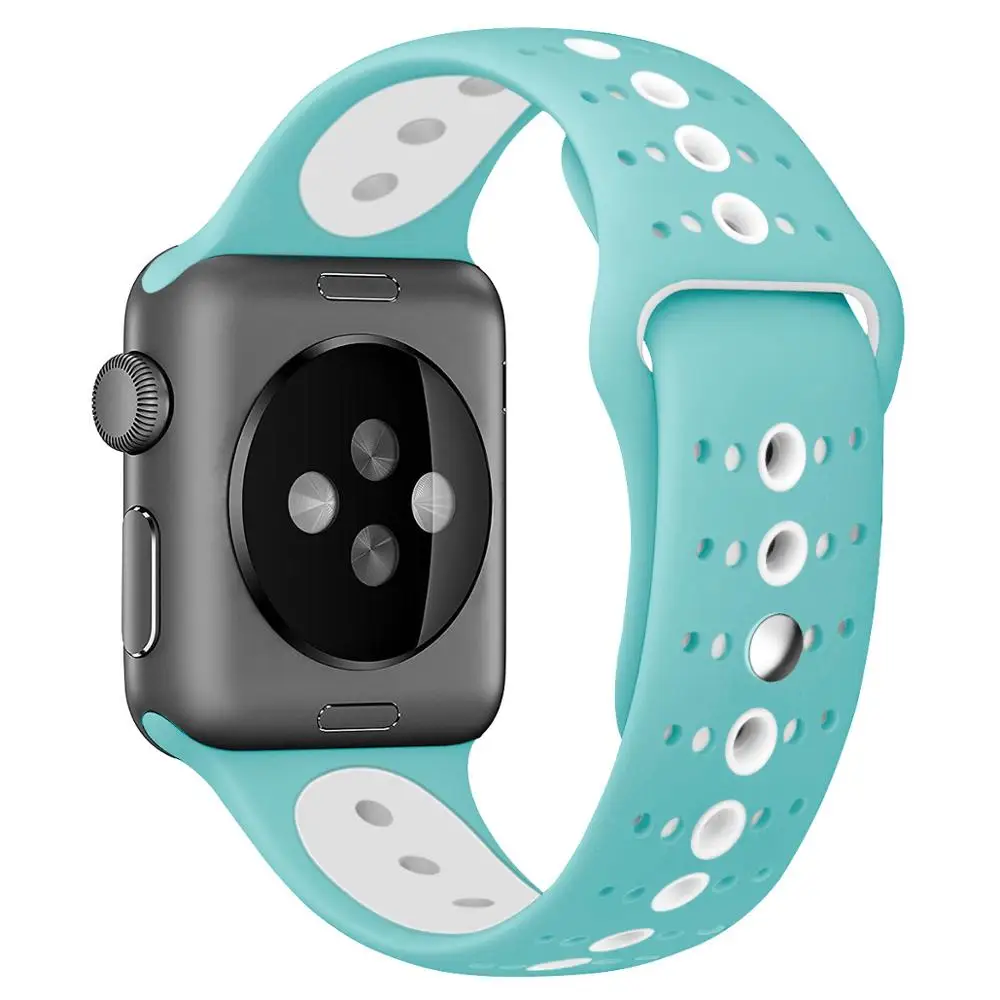 Силиконовый ремешок для часов для Apple Watch 38 мм 42 мм 40 мм 44 мм яркие силиконовые часы для iwatch4 3 2 1 браслет ремешок - Цвет ремешка: 9