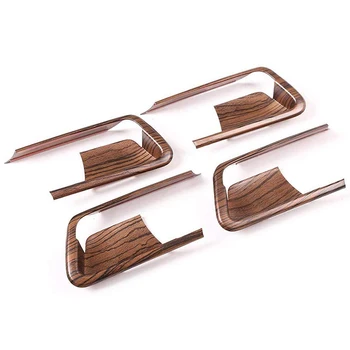 

Car ABS Interior Door Bowl Cover Trim Accessories Wood Grain for Toyota Land Cruiser Prado FJ150 150 2014-2018