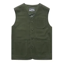 8513# весна стиль мужчины среднего возраста Чистый хлопок сумки жилет одежда Daddy v-образным вырезом мужской жилет