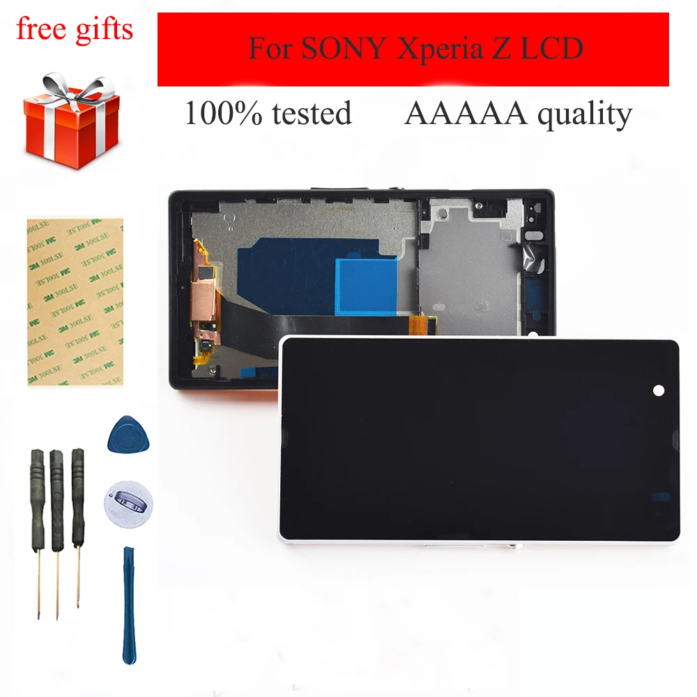 Для SONY Xperia Z LCD L36H C6603 C6602 C6606 сенсорный экран Сенсорная панель + ЖК-дисплей монитор