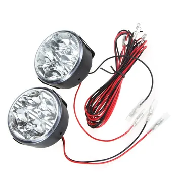 

2pcs 2.8in X 1.8in DRL 4 LED Round Fog Lamp Universal For TRUCK ATV SUV Drl Led Drl Led Lights Drl Led Headlights