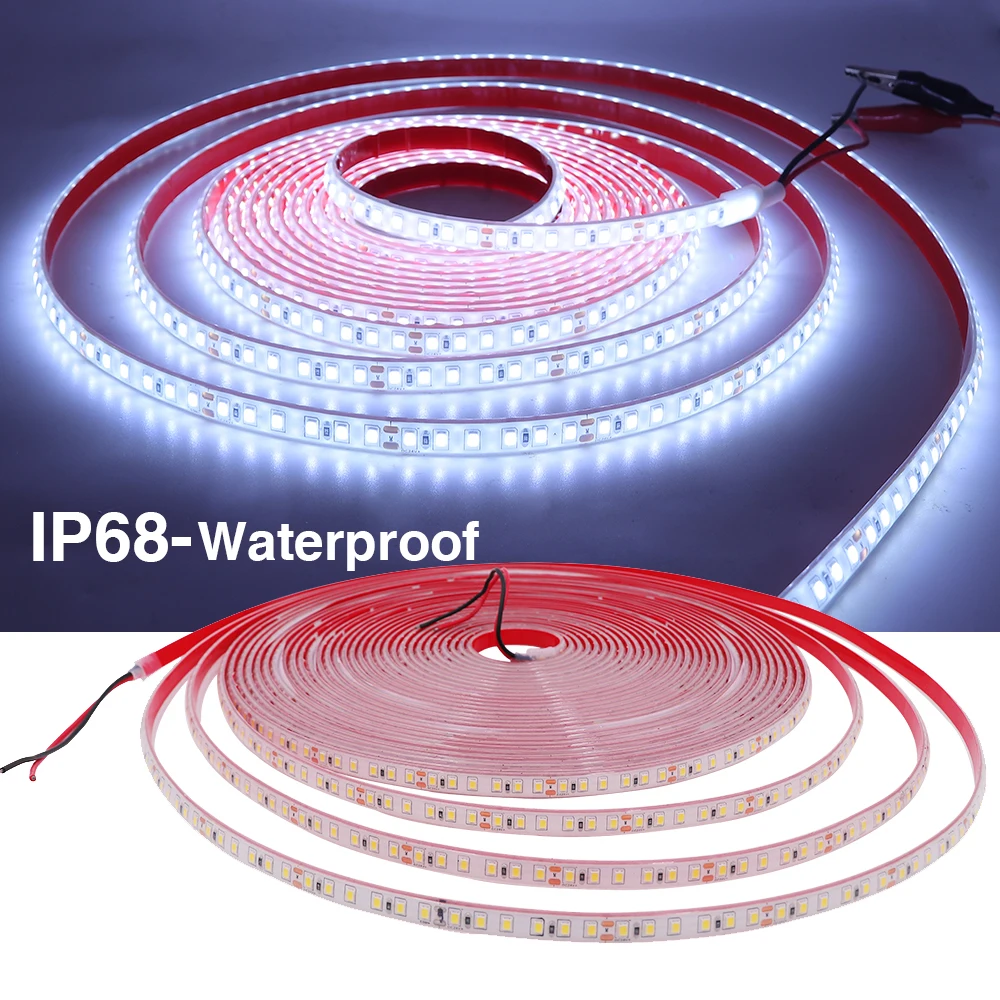 

DC 24V LED Strip IP68 Waterproof SMD 2835 120 LEDs/m 5M 10M 15M 20M/Roll IP21 No Woltage Drop Flexible Ribbon LED Light