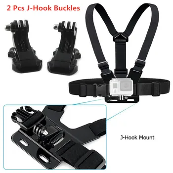

OOTDTY 2PCS J-Hook Head Chest Mount Strap GoPro Hero 1 2 3 Camera Accessories Set Kit