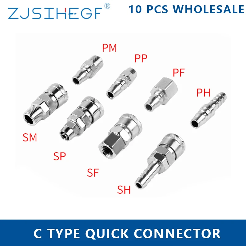 10pcs/lot Pneumatic Fitting C Type Quick Connector High Pressure