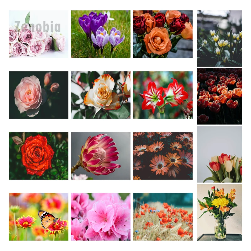 

Bright Flowers Series 5D DIY Diamond Painting Full Square/round Diamond Cross Stitch Rhinestone Craft And Art Home Decoration