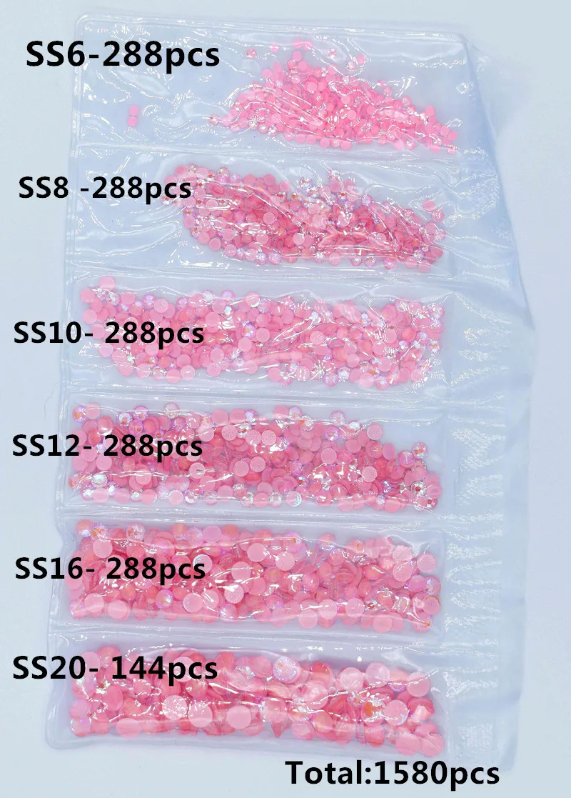 Pink Rhinestones for Nails Fluorescent Rhinestones Luminous Non Hotfix Neon  Rhinestone Noctilucent Electric Nail Art Decorations 1000pcs Mix SS4-SS16