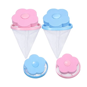 

4Pcs Reusable Laundry Balls Washing Machine Floating Lint Mesh Trap Bag Hair Remover Catcher Filter Net Pouch Household Tool