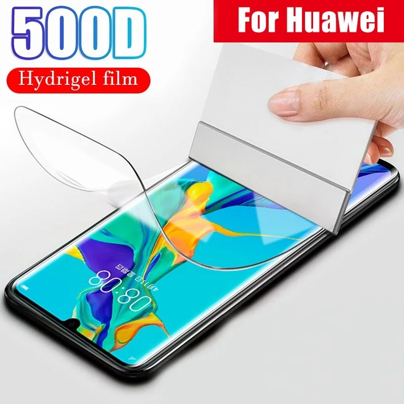 Защитная Гидрогелевая пленка для Huawei P30 P20 P40 Lite Pro Mate 40 30 20 Honor 10 8X (не стекло)
