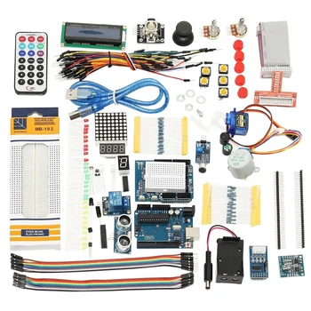 

for UNO R3 Starter Kits 1602 LCD Servo Ultrasonic Motor LED Relay RTC for Arduino