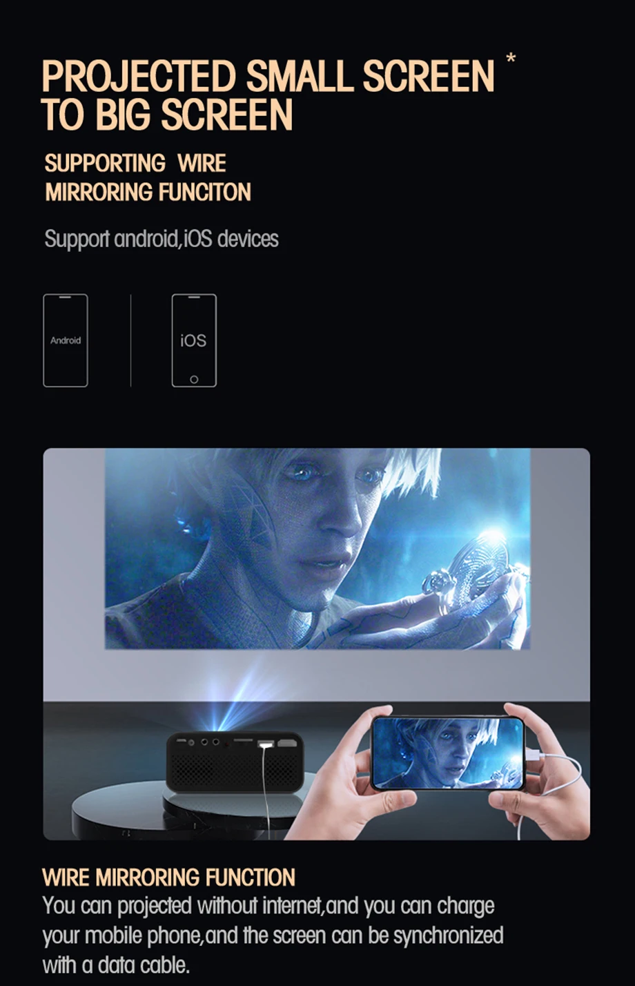 projector tv Smartldea Mini Micro Portable Home Entertainment Projector Support 1080P HD Mobile Phone Connection Projectors gift proyector infocus projector