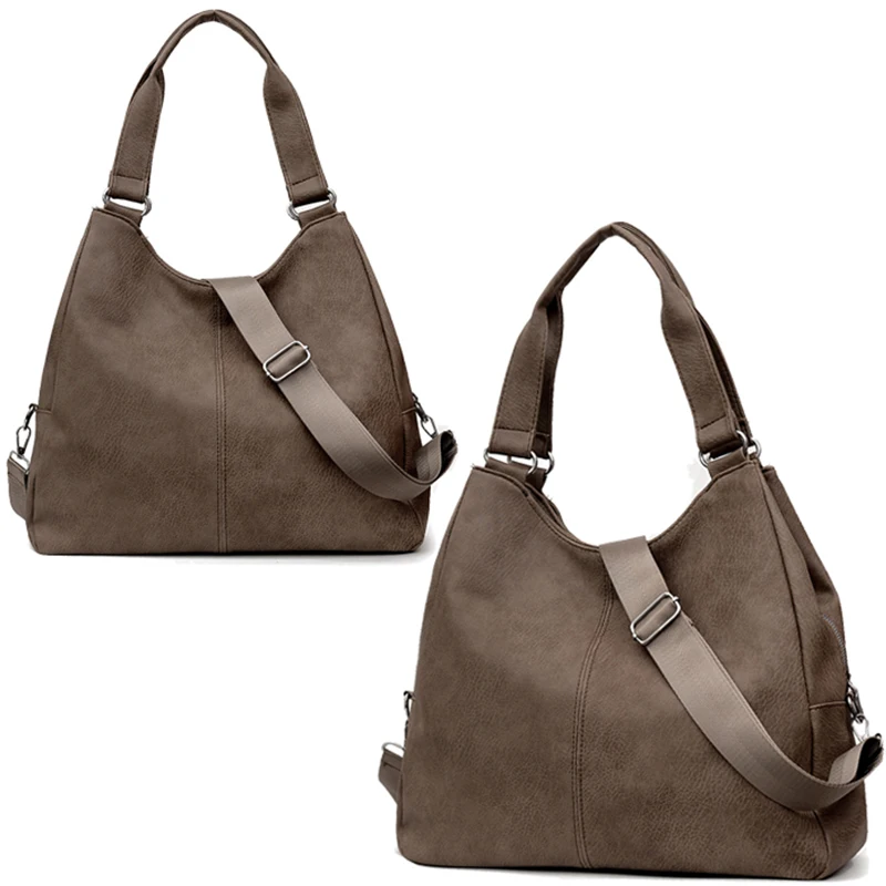 Модная ретро кожаная сумка простой стиль сумки на плечо для женщин большой емкости повседневные сумки высокого качества Torebki Damskie