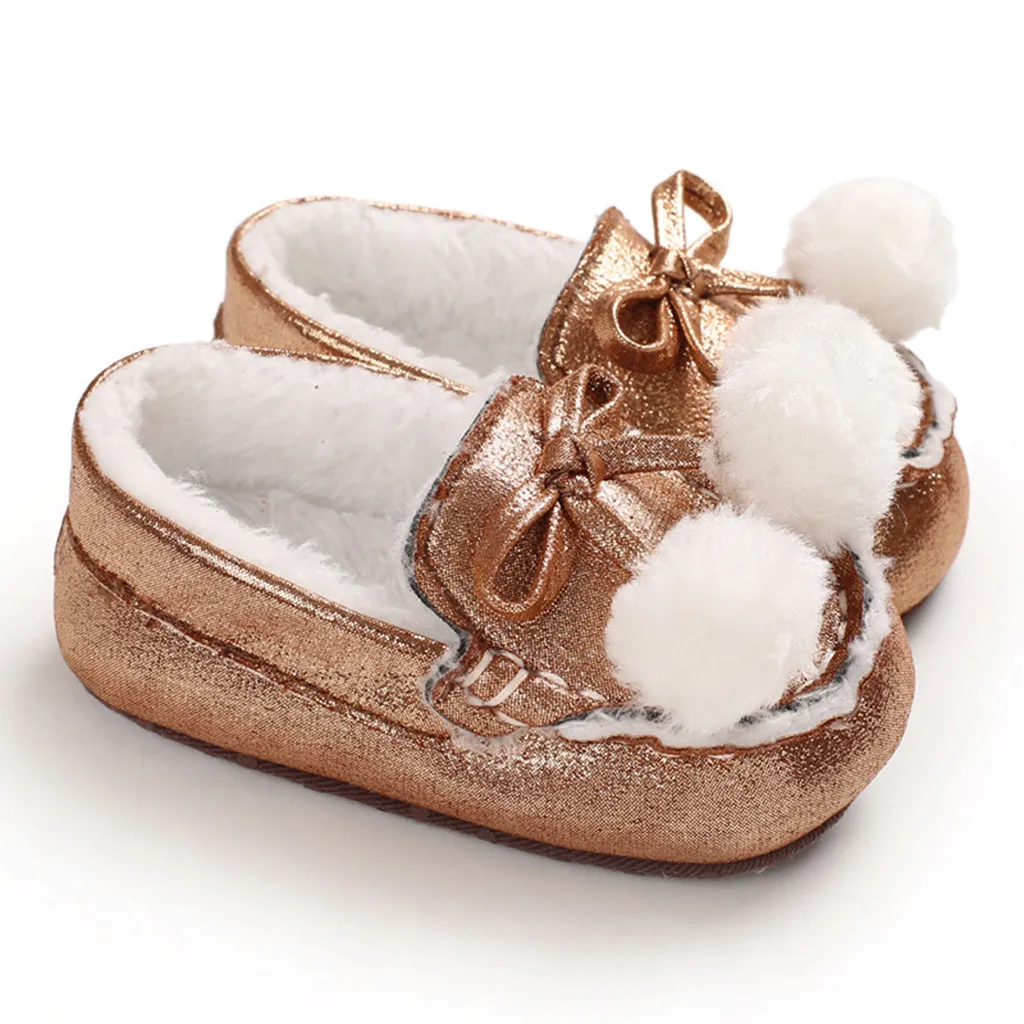 Модная обувь для маленьких мальчиков и девочек; удобная бархатная обувь с мягкой подошвой для малышей; однотонная модная обувь для первых шагов; детская обувь;# pingyou - Цвет: Коричневый