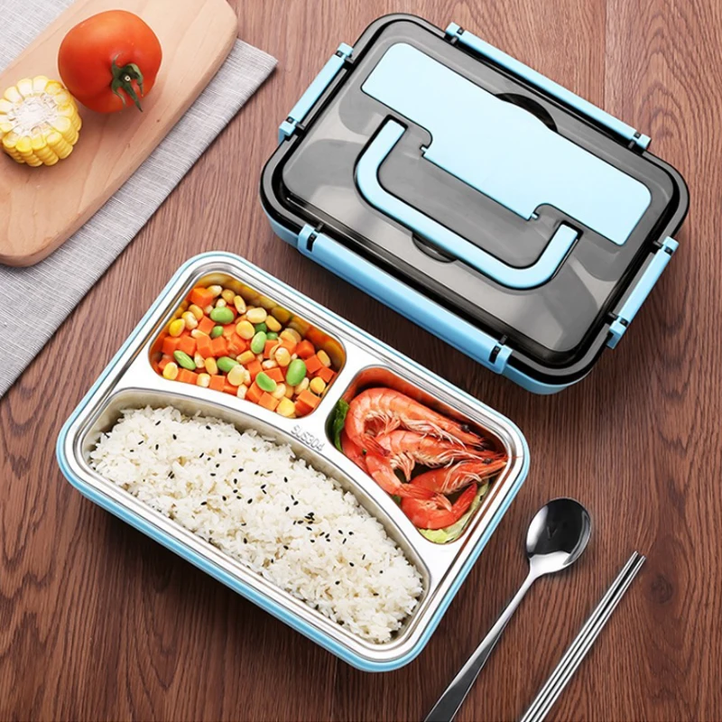 Портативный термальный Ланч-бокс из нержавеющей стали Bento с 3/4 отделениями