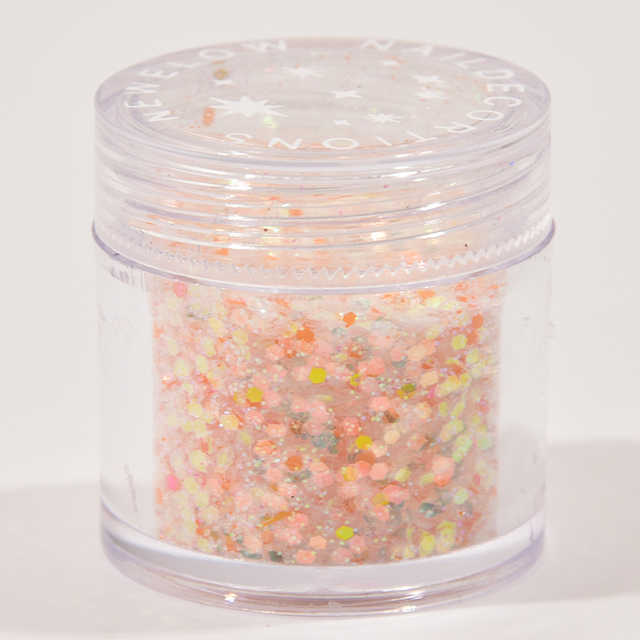 Nail Art Mixed-Size Flake Powder Hexagon Iridescent Chunky Hexagon Sequins Broken Flake For Manicure Glitter Nail Flake