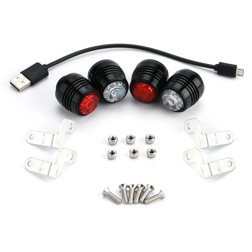 15Pcs/set Skateboard LED Lights USB Rechargeable High Light/Strobe Night Warning Safety Lights for 4 Wheels Skateboard Longboard