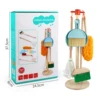 Wooden Mini Kitchen Home Cleaning Tool Pretend Furniture Play Toddler Toy Girl Kid Floor Brush Broom Housekeeping Children toys 4