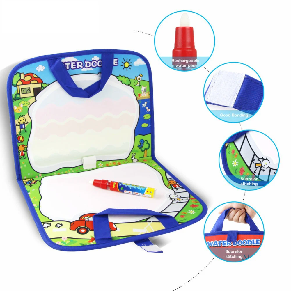 

New Arrival Magic Water Drawing Mat With 1 Magic Pen Handbag Board Doodle Mat Drawing Toys Educational Toys for Kids