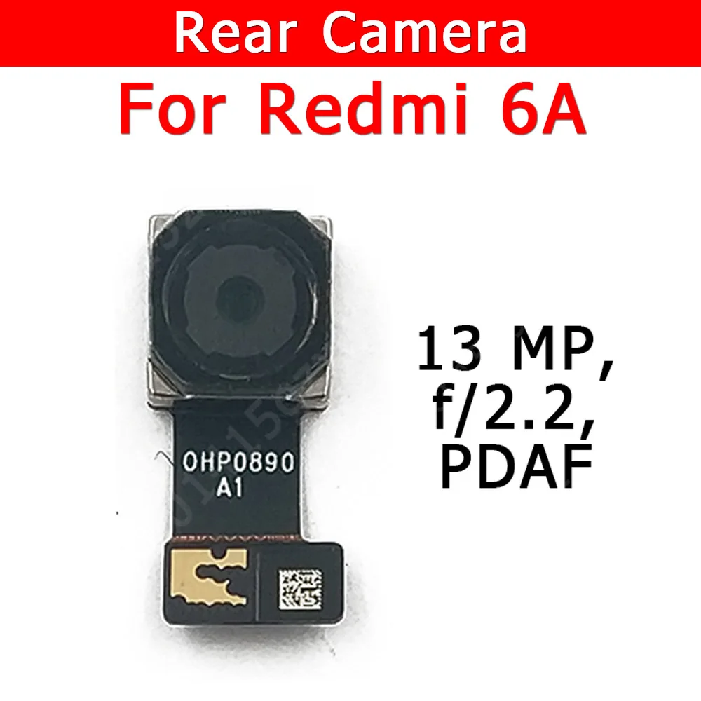 Cámara trasera Original para Xiaomi Redmi 6A Redmi6A 6 A, módulo de cámara grande principal, Cable flexible, piezas de repuesto
