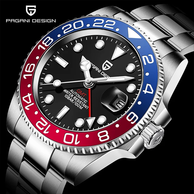 $US $94.73 PAGANI DESIGN Ceramic Bezel GTM Watch Sapphire Glass Waterproof Luxurious Men Automatic Mechanical Wristwatch relogio masculino