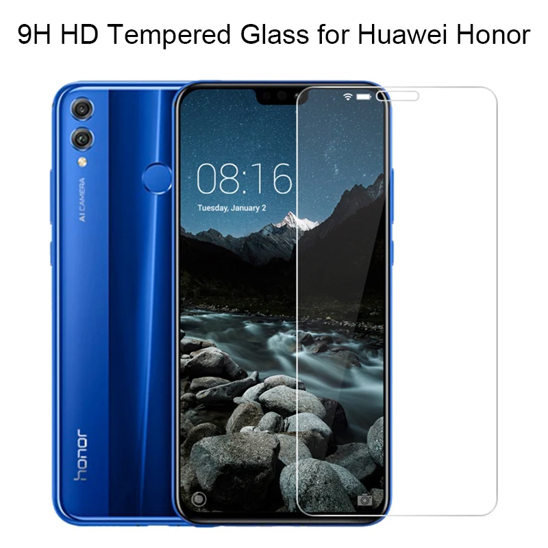 Transparent Phone Front Film for Huawei Honor 8 Pro 6 Toughed Screen Protector for Huawei Honor 10 9 8 7 Lite Protective Glass